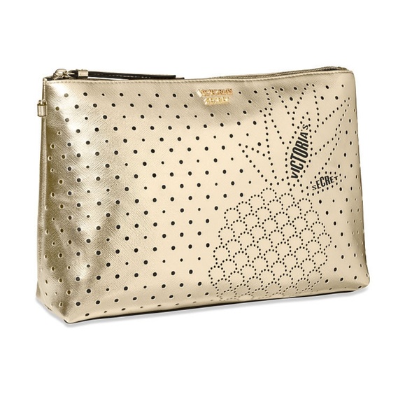 Victoria's Secret Handbags - NEW | Victoria Secret Gold Pineapple Cosmetic Bag